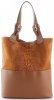 GEANȚĂ DIN PIELE shopper bag Genuine Leather roșcat 216